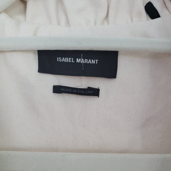 Isabel Marant  Dipazo ruffled belted cotton-twill jacket in cream color - Picture 4 of 7